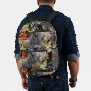 Mochila Impresa Vida salvaje australiana: Un Collage de fotos desg