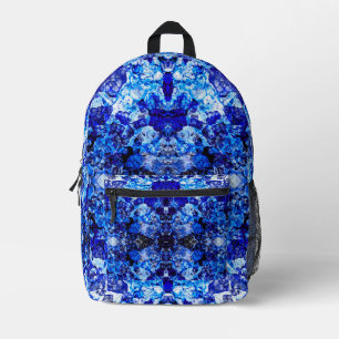 Mochila Impresa Vidrio de iluminación azul abstracto