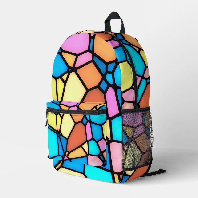 Mochila Impresa Vidrio teñido multicolor (Esquina derecha trasera )