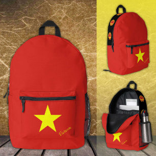 Mochila Impresa Vietnam, mochila, bandera vietnamita, emblema/pers
