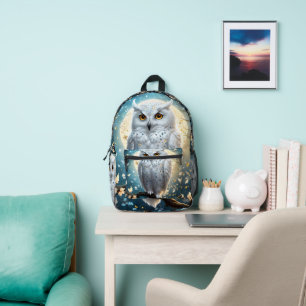 Mochila Impresa Vigilia lunar: Lechuza Blanca