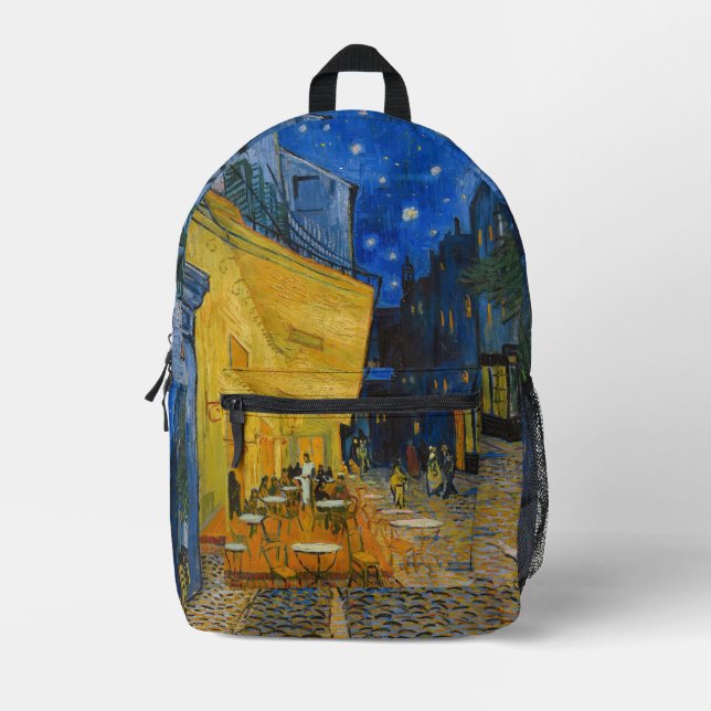 Mochila Impresa Vincent van Gogh - Cafe Terrace de noche (Anverso)