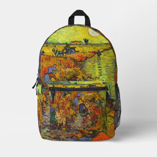 Mochila Impresa Vincent van Gogh - El Viñedo Rojo (Anverso)