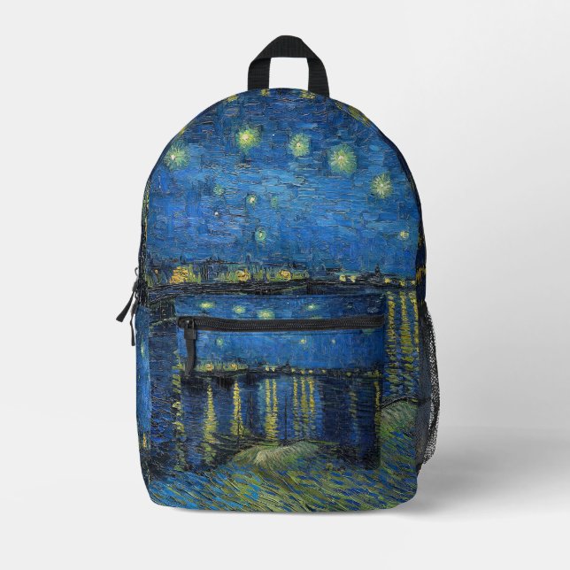 Mochila Impresa Vincent van Gogh - Noche estrellada sobre el Ródan (Anverso)