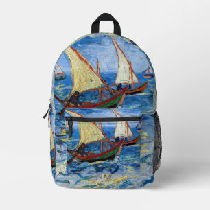 Mochila Impresa Vincent van Gogh - Paisaje marino cerca de Saintes