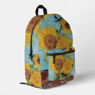 Mochila Impresa Vincent Van Gogh - Tres Girasoles en un Jarrón