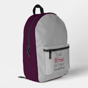 Mochila Impresa Vino Todo Lo Que Quiero Jubilación