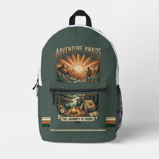 Mochila Impresa Vintage Adventure Awaits Retro