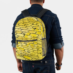 Mochila Impresa Vintage El Mago de Oz Camino de Ladrillos Amarillo