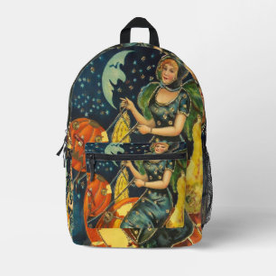 Mochila Impresa Vintage Halloween Witch Poster