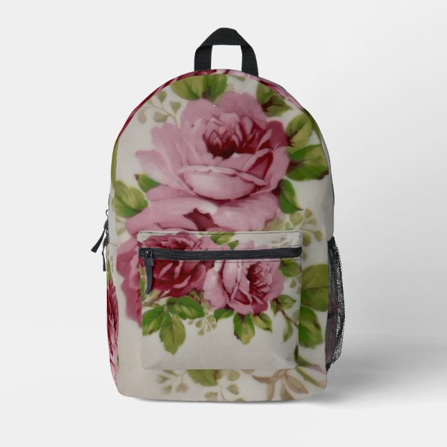Mochila Impresa Vintage Rose Elegance  (Anverso)