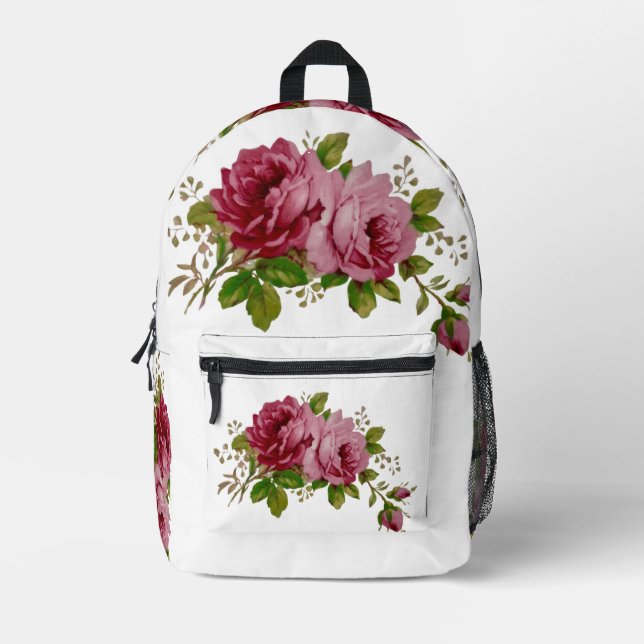 Mochila Impresa Vintage Rose Elegance  (Anverso)