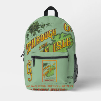 Mochila Impresa Vintage Travel Railroad Tourist Guide to Ireland 