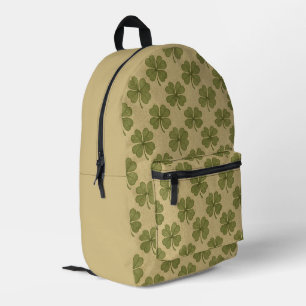 Mochila Impresa Vintage, trébol del Día de San Patricio