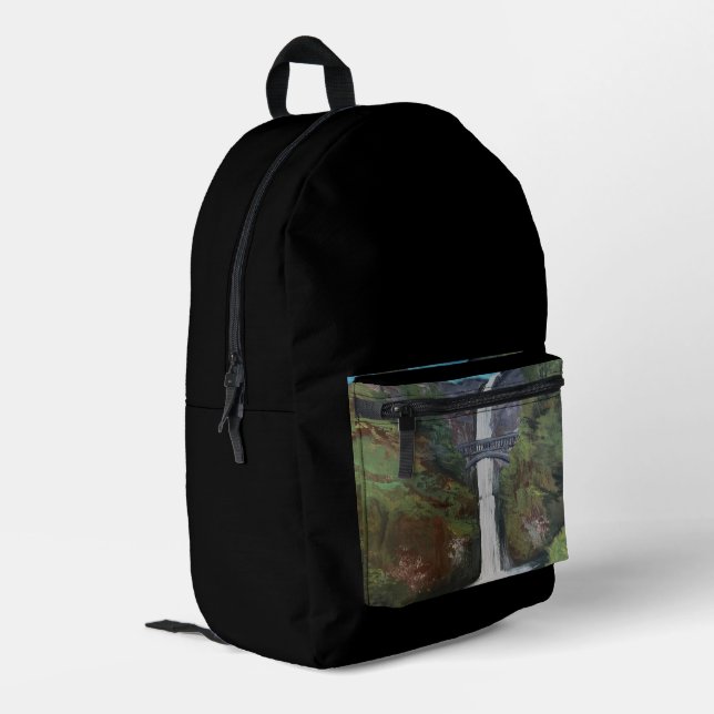 Mochila Impresa Vista de Multnomah Falls (Esquina izquierda trasera)