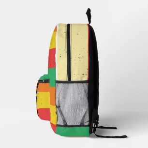 Mochila Impresa Vivir Es Luchar - Las franjas retro Inspiradoras