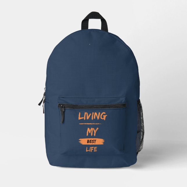 Mochila Impresa vivir mi mejor vida (Anverso)