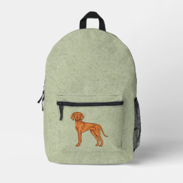 Mochila Impresa Vizsla Húngaro Perro Apuntador Dibujo Animado Lind
