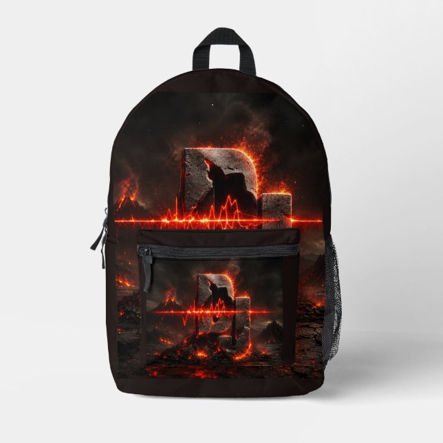 Mochila Impresa Volcanic Pulse DJ (Anverso)