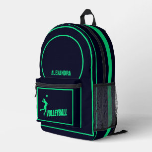 Mochila Impresa Voleibol, chica jugador de voleibol, regalo de cum