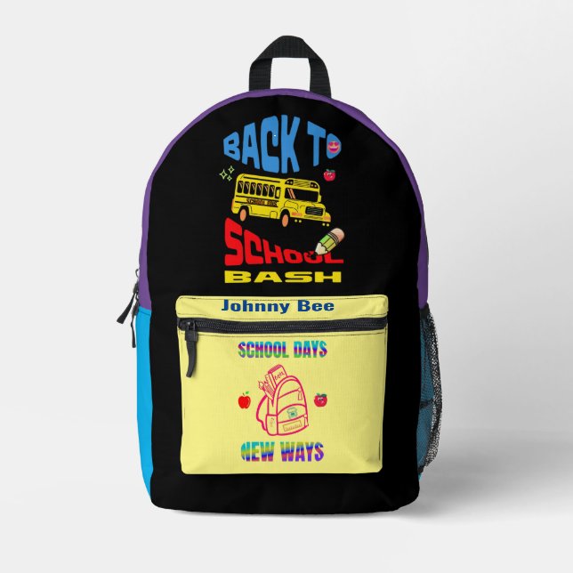 Mochila Impresa Volver a la escuela Bash Nuevas maneras (Anverso)