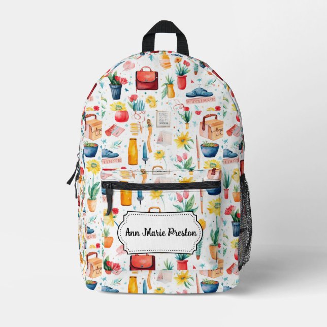 Mochila Impresa Volver a la escuela Paquete de respaldo personaliz (Anverso)