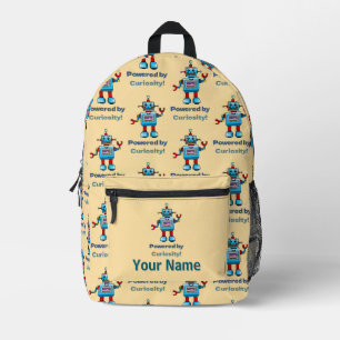 Mochila Impresa Volver a la escuela - robot (añadir nombre)