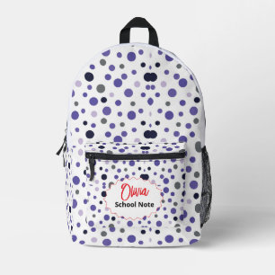 Mochila Impresa Volver divertida a los suministros escolares para 