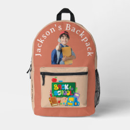 Mochila Impresa Vuelta al Cole Polvo de Melocotón