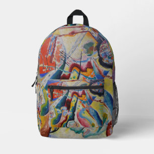 Mochila Impresa Wassily Kandinsky Mancha roja Arte abstracto clási