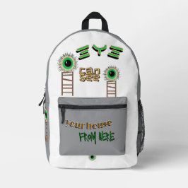 Mochila Impresa Watching Eye Print Cut Sew Bag