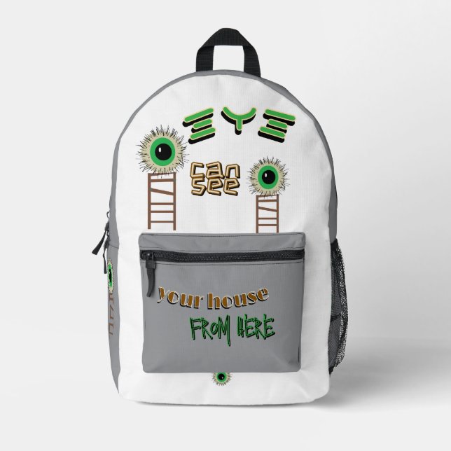 Mochila Impresa Watching Eye Print Cut Sew Bag (Anverso)