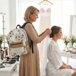 Mochila Impresa Watercolor Floral Mother Of The Bride Backpack