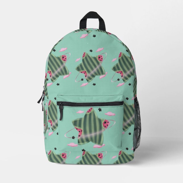 Mochila Impresa Watermelon Star Planet (Anverso)