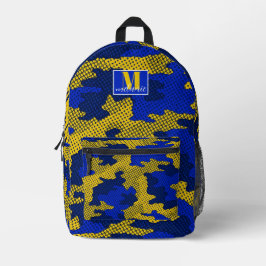 Mochila Impresa West Virginia Blue & Gold Camo Printed