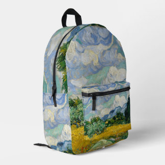 Mochila Impresa Wheat Field with Cypresses Van Gough Backpack