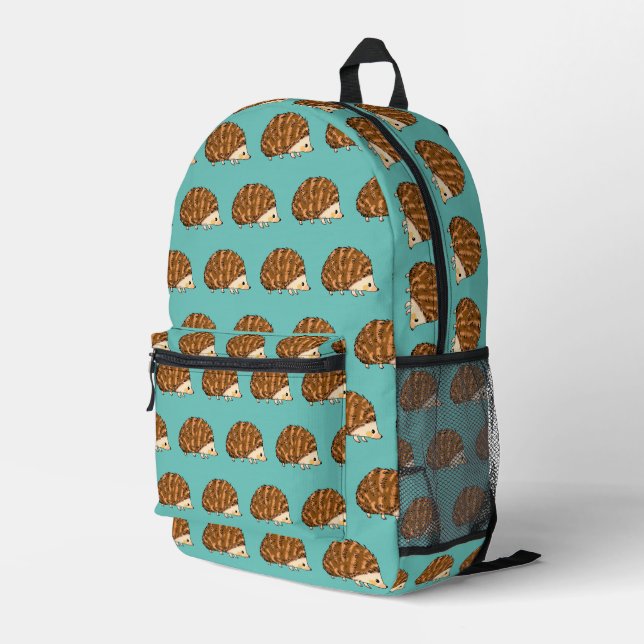Mochila Impresa Whimsical Hedgehog - Animal Cuaderno de Woodland (Esquina derecha trasera )