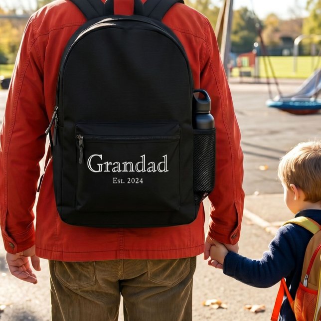 Mochila Impresa White Bold Minimal Grandad Established  (Subido por el creador)