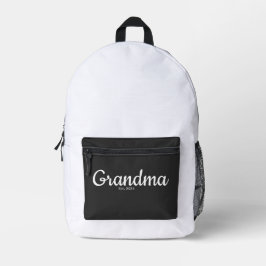 Mochila Impresa White Script Established Grandma