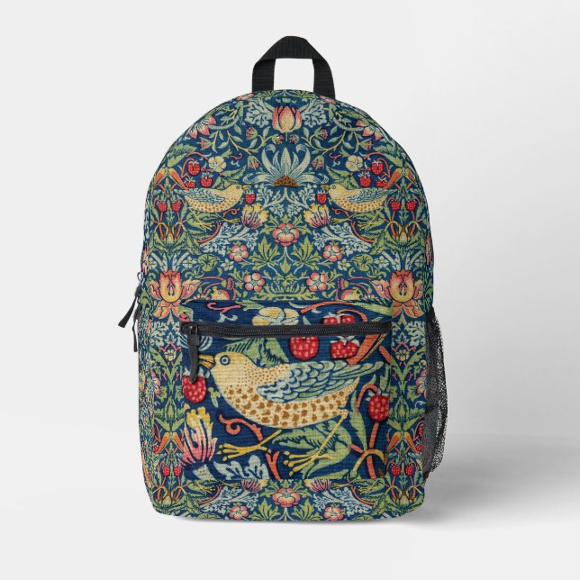 Mochila Impresa William Morris - Ladrón de fresas (Anverso)