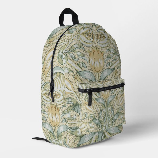 Mochila Impresa William Morris Lily y Pomegranate Flower Classic (Esquina izquierda trasera)