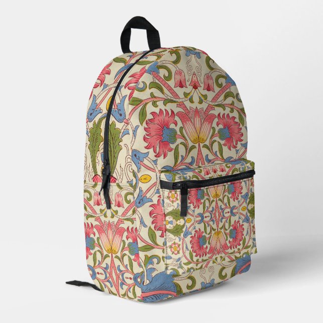 Mochila Impresa William Morris Lodden Spring Wallpaper Art (Esquina izquierda trasera)