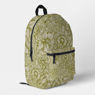 Mochila Impresa William Morris Poppy Classic Floral Green