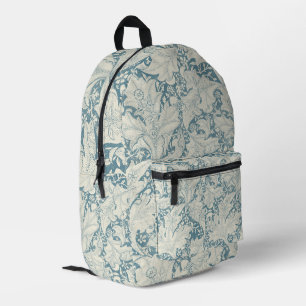 Mochila Impresa William Morris Wallflower damasco azul floral