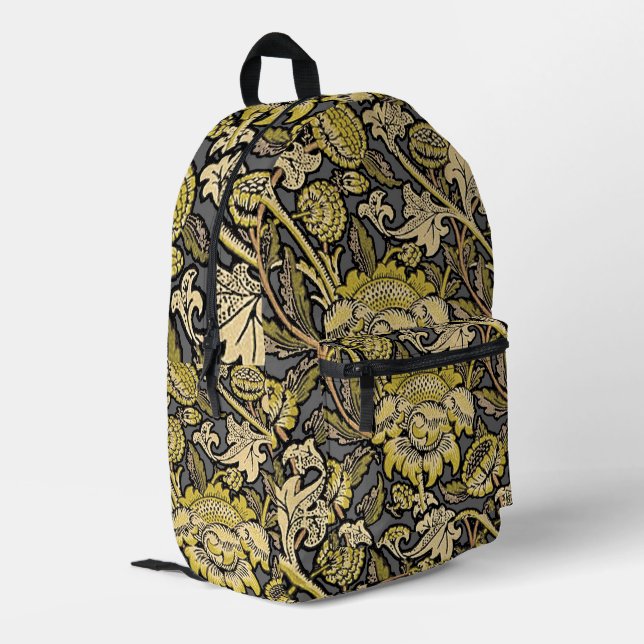 Mochila Impresa William Morris Wey Floral Wallpaper (Esquina izquierda trasera)