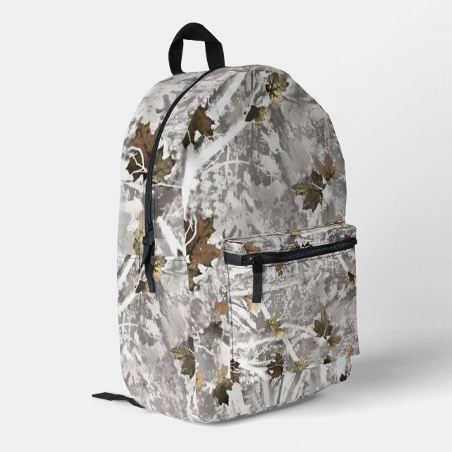 Mochila Impresa Winter Hunting Camouflage Look (Esquina izquierda trasera)