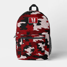 Mochila Impresa Wisconsin Cardinal & White College Camo Printed