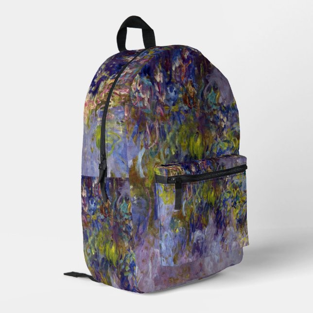 Mochila Impresa Wisteria (mitad izquierda) por Claude Monet (Esquina izquierda trasera)