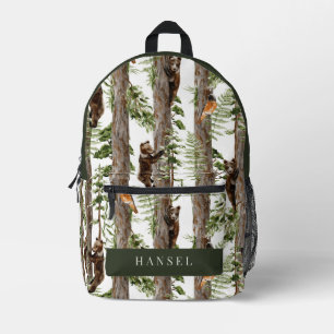 Mochila Impresa Woods Forest Bear Bullfinch