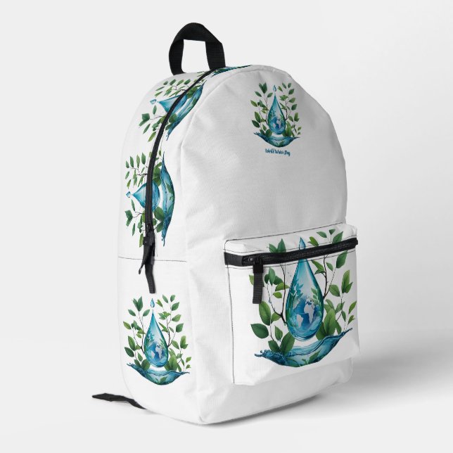 Mochila Impresa World Water Day (Esquina izquierda trasera)